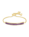 Kendra Scott Jack Delicate Bracelet Gold Purple Crystal
