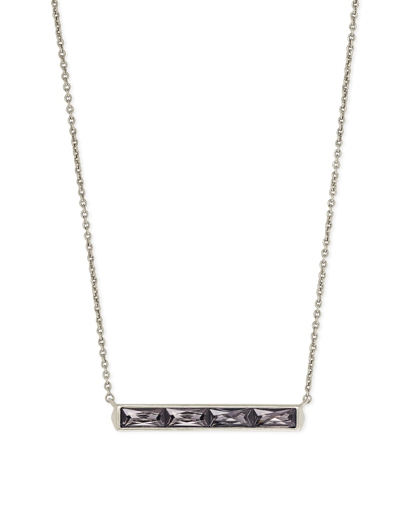 Kendra Scott Jack Pendant Necklace - Rhodium Gray Crystal