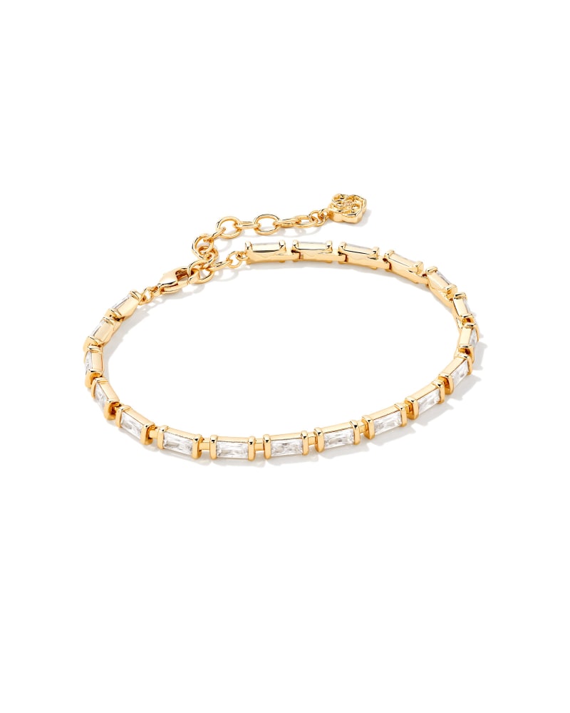 Kendra Scott Juliette Delicate Chain Bracelet Gold White Crystal