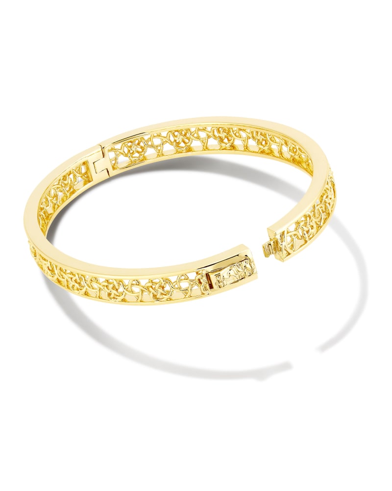 Kendra Scott Kelly Bangle Bracelet Gold Metal M/L