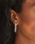 Kendra Scott Madelyn Hoop Earrings Rhodium White Mix