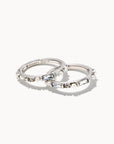 Kendra Scott Madelyn Ring Set Rhodium White Mix Size 6