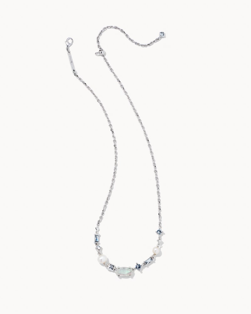 Kendra Scott Madelyn Strand Necklace Rhodium White Mix