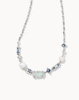 Kendra Scott Madelyn Strand Necklace Rhodium White Mix