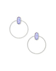 Kendra Scott Mayra Open Frame Earring - Rhodium Iridescent Lilac Illusion