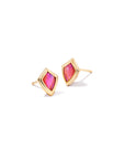 Kendra Scott Monica Stud Earrings Gold Light Burgundy Illusion