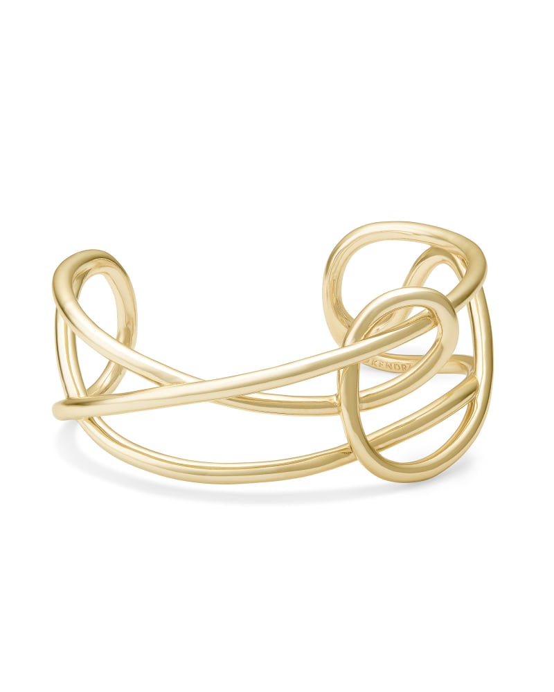 Kendra Scott Myles Cuff Bracelet - Gold Metal - Size M/L