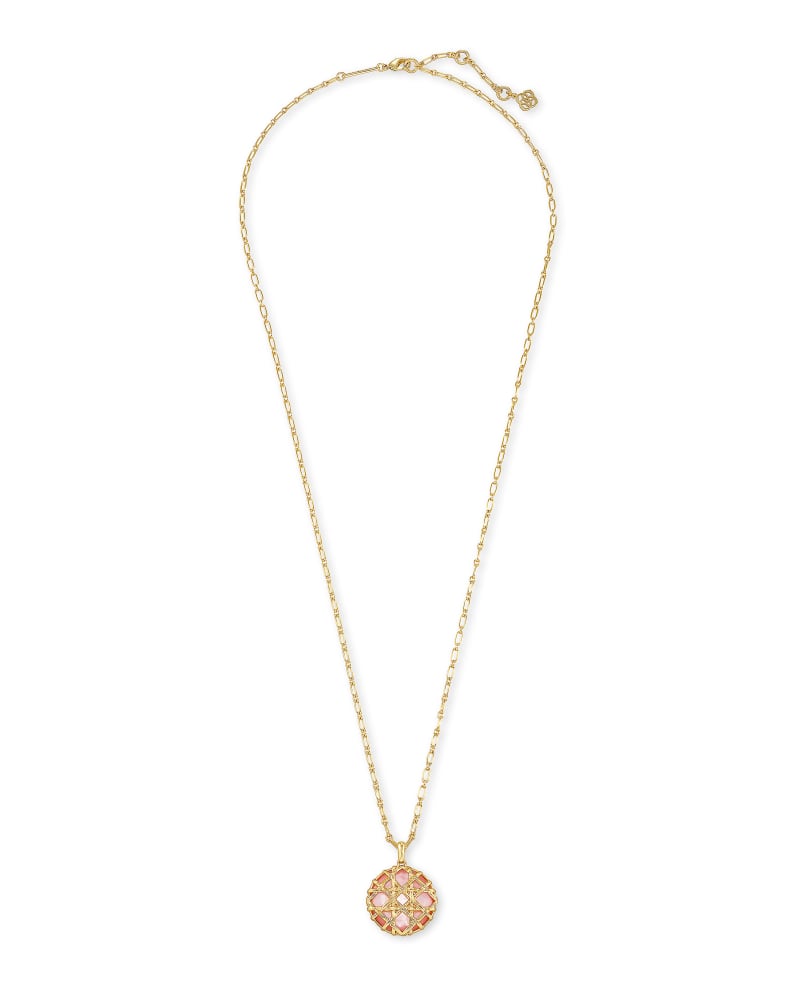 Kendra Scott Natalie Pendant Necklace Gold Rose Mother Of Pearl