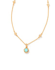 Kendra Scott Nola Pendant Necklace - Gold Aged Blue Kyocera Opal