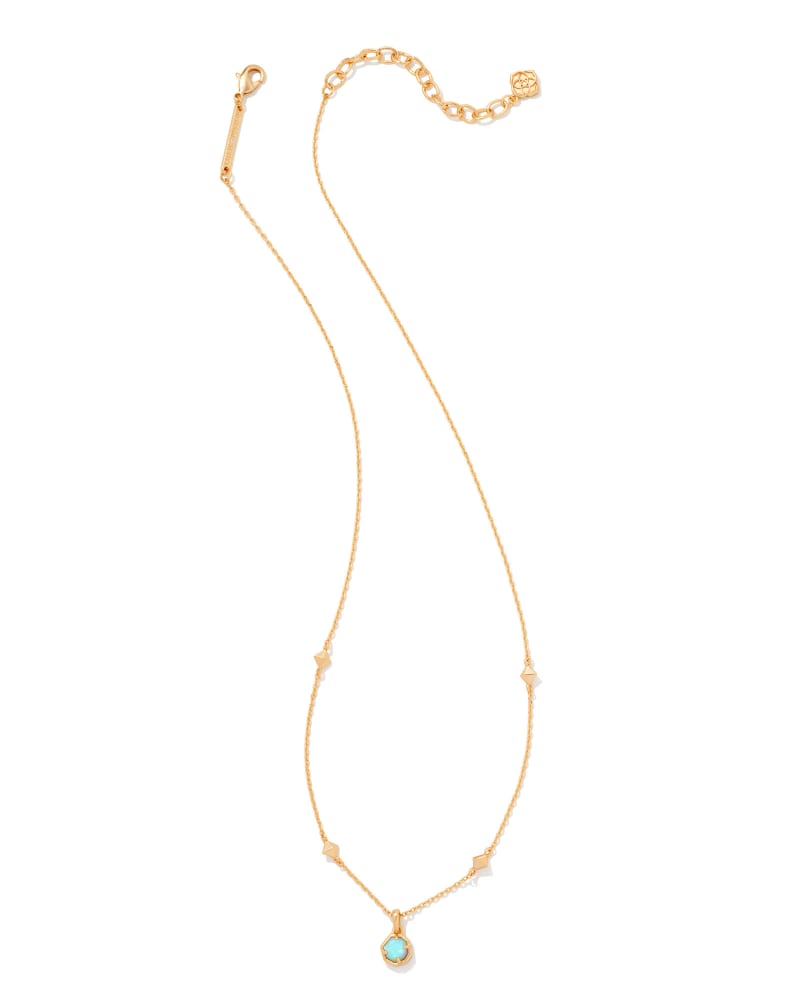 Kendra Scott Nola Pendant Necklace - Gold Aged Blue Kyocera Opal