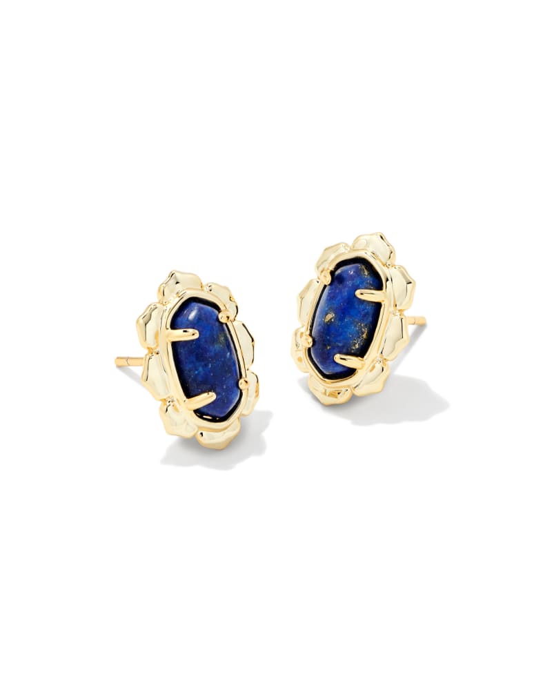 Kendra Scott - Piper Stud Earrings - Gold Blue Lapis