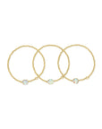 Kendra Scott Tomon Bracelet Set - Gold Dichroic Glass