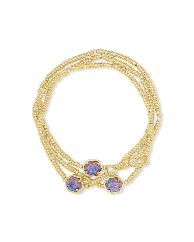 Kendra Scott Tomon Bracelet Set - Gold Lavender Opal