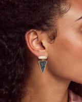 Kendra Scott Vivian Drop Earring - Gold Green Apatite