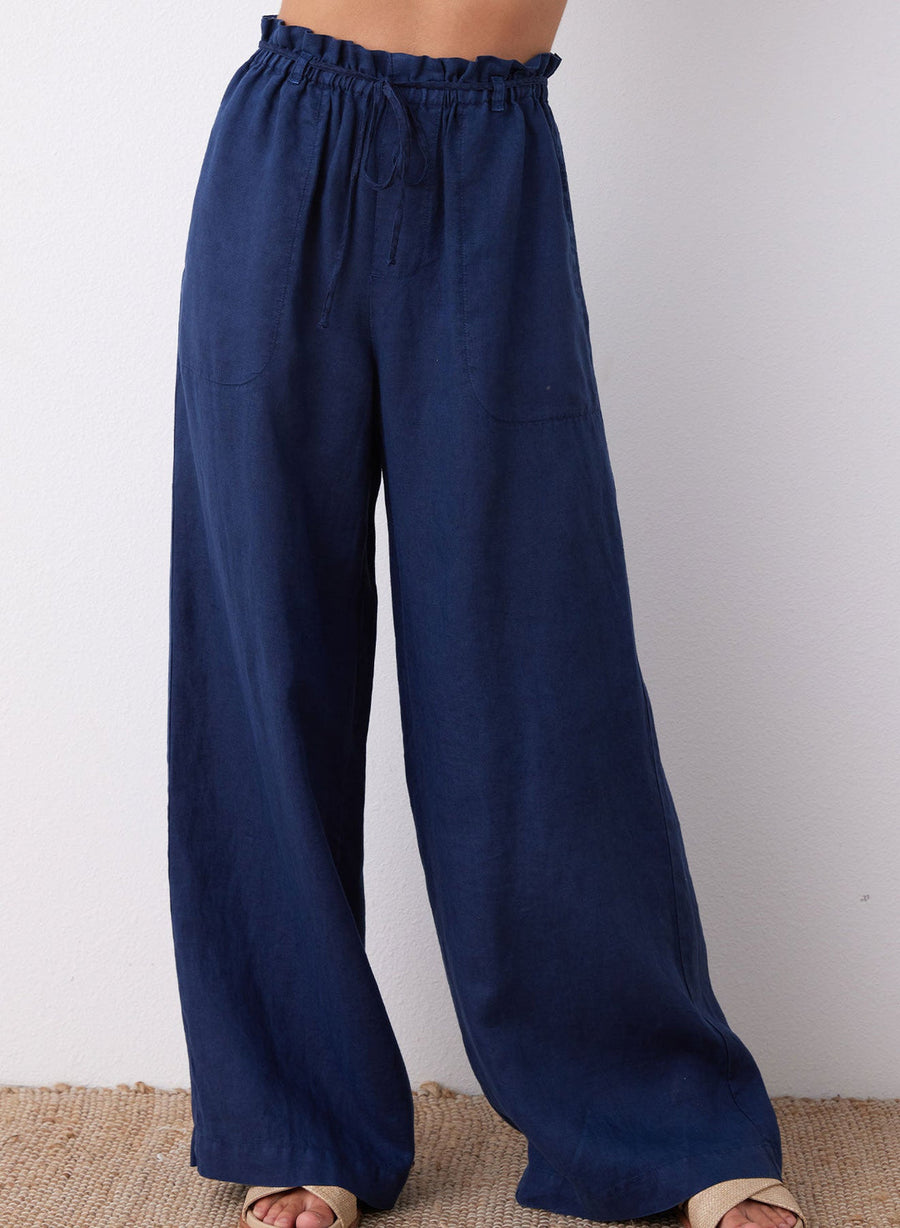 Drawcord Wide Leg Pant