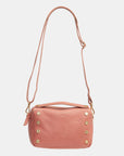 Evan Crossbody - Sorbet Pink/ Brushed Gold Hammered