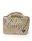 Tiny Woven Tote - Gold