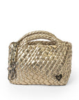 Tiny Woven Tote - Gold