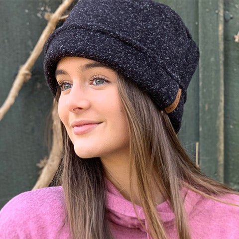 Knit Hat - Heather Black