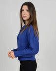 Long Raglan Sleeve Crew Neck Sweater